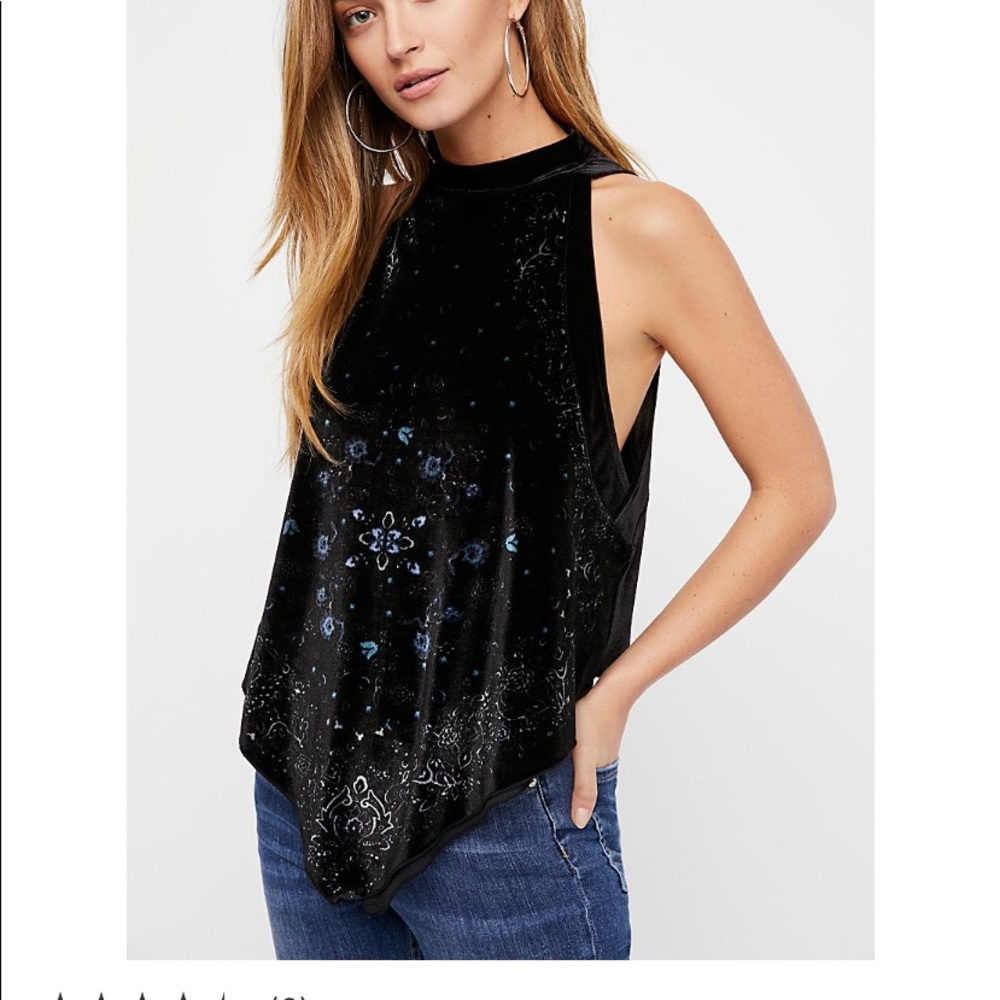 Sleeveless crushed velvet top from free people